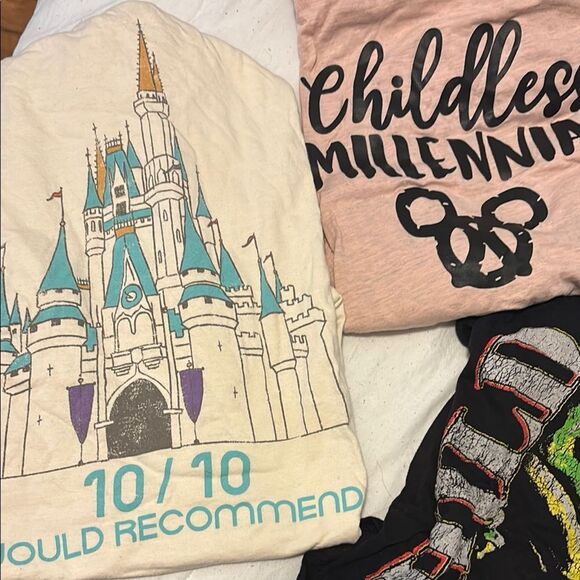 8 Disney Assorted Graphic T-Shirts harkness Grogu Toy Story Princess Cinderella - Picture 2 of 10